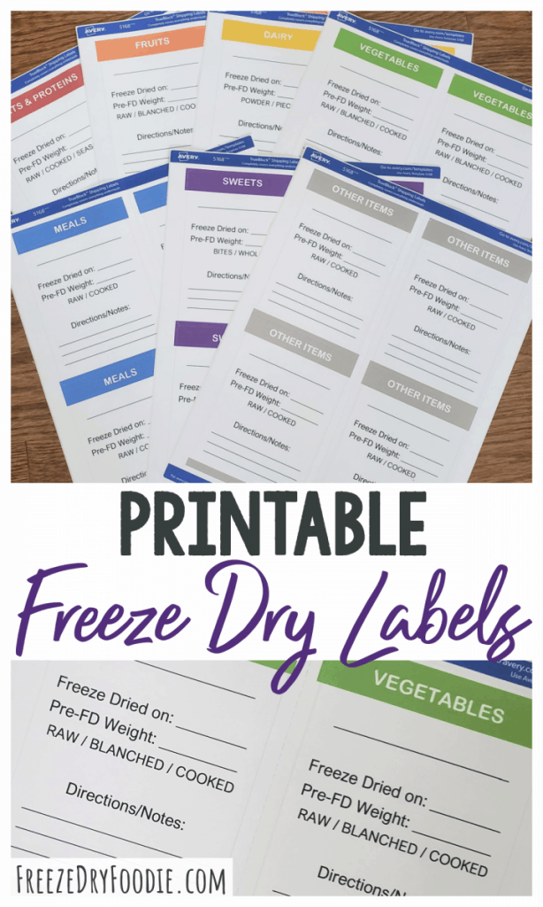 Printable Freeze Dry Food Labels, How To Print Avery 5168 Labels Landscape